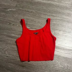 Bright red tank from target